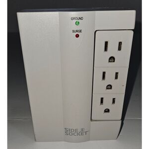 Side Socket SS-2 Wall Socket 6 Outlet Surge Protector W Swivel Sockets